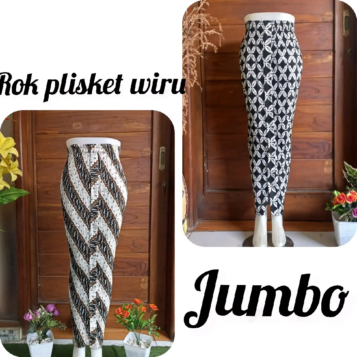 Rok Plisket  Batik Jumbo Wiru Super jumbo Buat kondangan Among Tamu