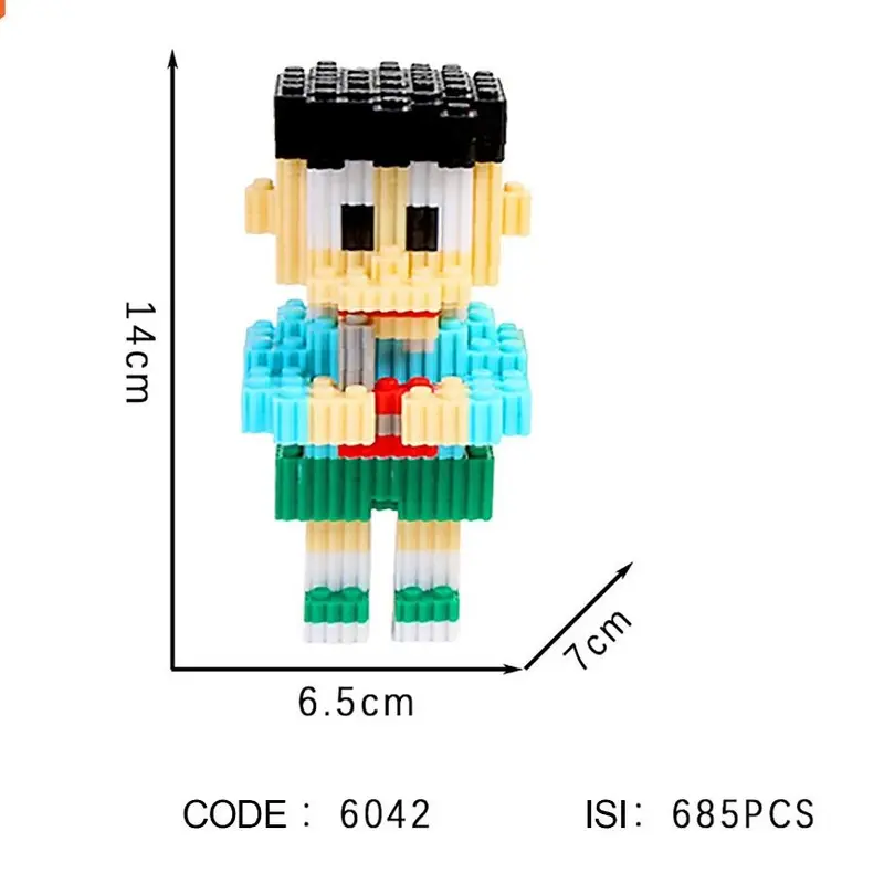 Nano Blocks DORAEMON NOBITA SIZUKA Nano Block 3D Model, Mainan Blok Susun, Blok Konstruksi DIY, Dekorasi Hiasan Karakter Animasi, hadiah Kado Anak 5