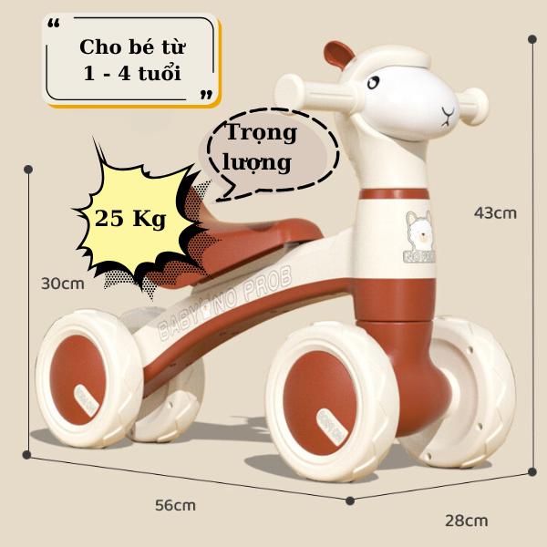 xe chòi chân hình cừu có đèn có nhạc cho bé Đồ Chơi Xe Đạp