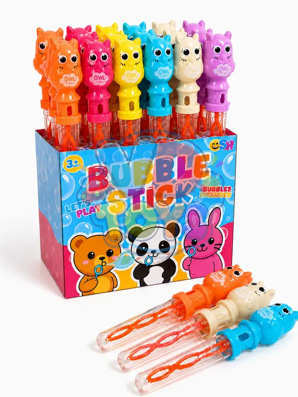 MAINAN BUBBLE STICK OWL GELEMBUNG SABUN ANAK BOX ISI 24 PCS