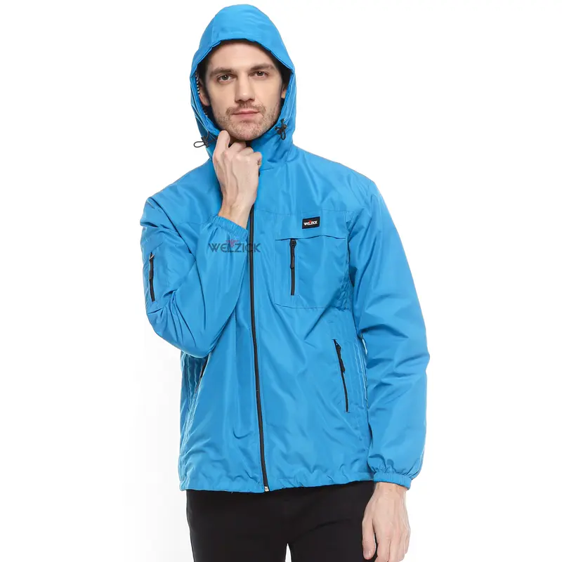 Welzick - Jaket Windbreaker Outdoor Pria Wanita Medium Jumbo - JGN002 Turkis 5