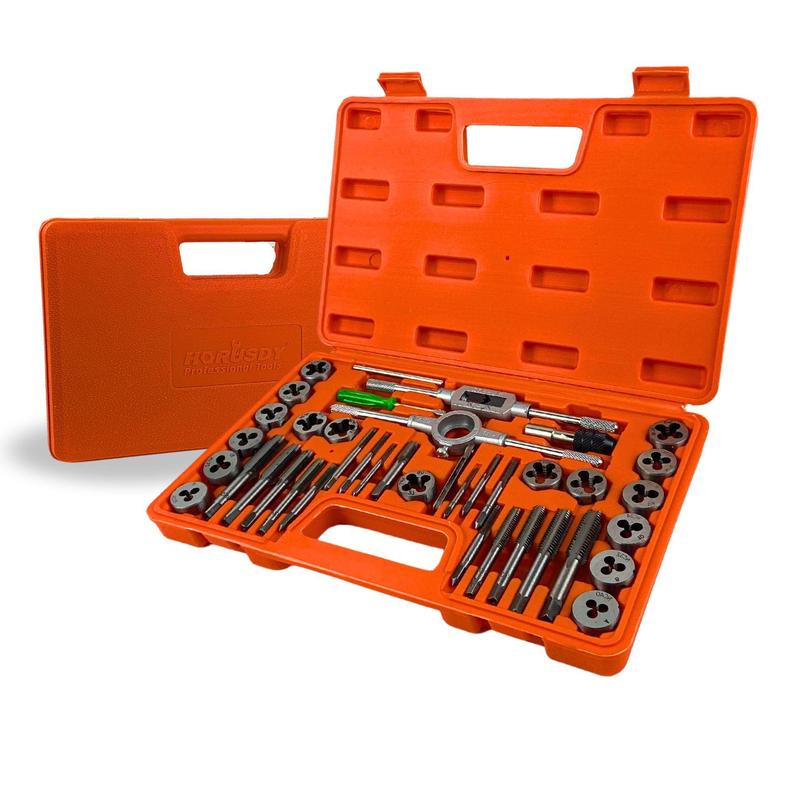 HORUSDY 40pcs Tap & Die Set for Coarse and Fine Threads Tool Hardware Set ( SDY-97772 ) 5