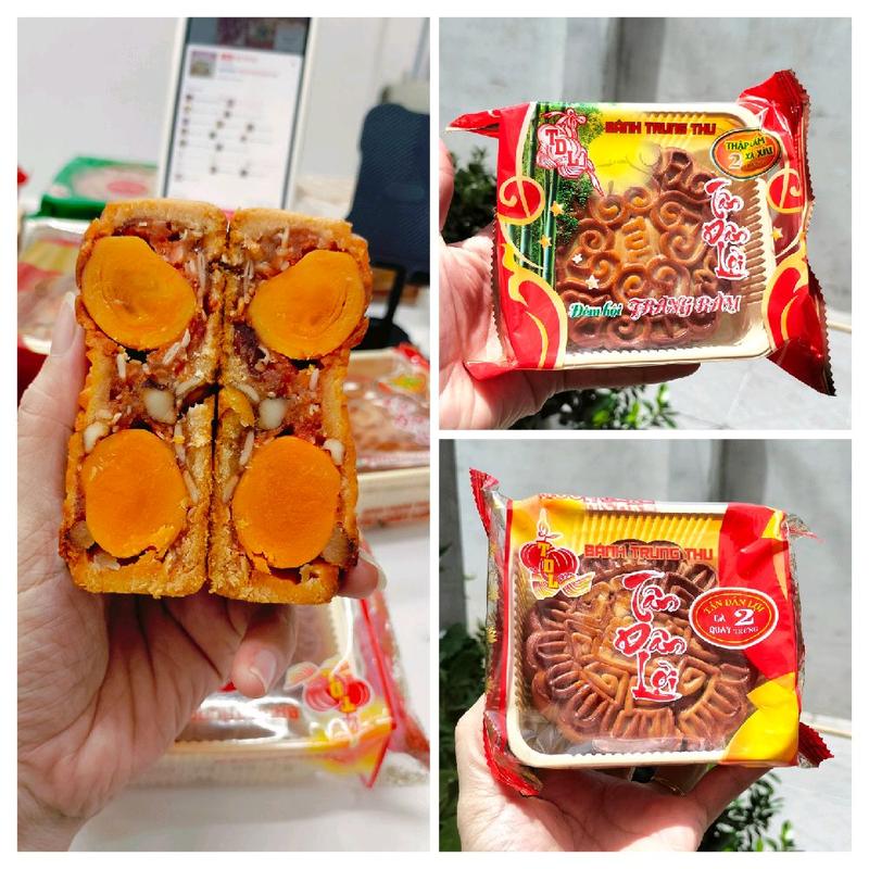  COMBO 4 thập cẩm bánh trung thu TÂN DÂN LỢI  mỗi bánh 2 trứng 200g 