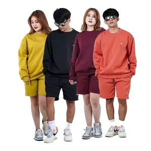 ONE SET CREWNECK RM / PRIA WANITA/CREWNECK LOGO/COTTON FLCEE/JOGER/PREMIUM Celana Sweater  Polos