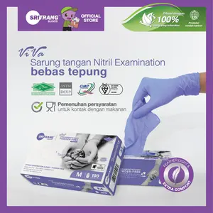 sarung tangan nitrile violet 100pcs/box.
