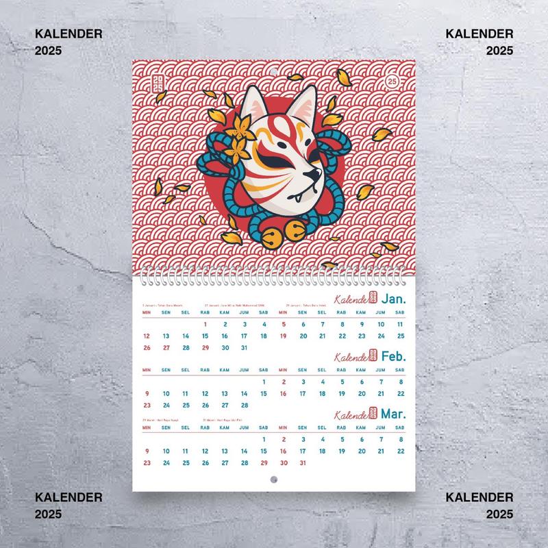 Kalender 2025 Kalender Aesthetic Kalender Dinding 1