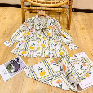 ADELIA-SETELAN ANAK PEREMPUAN PANJANG BAHAN RAYON ADEM MOTIF BUNGA Fashion