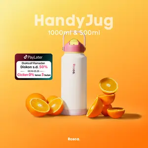 Rosca HandyJug Tumbler Stainless 1 Liter Botol Minum 1 Liter Tahan Panas / Dingin Portable Stainless Steel Tumblr