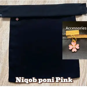 niqob poni pink aniezza collection temboro cadar hijab purdah