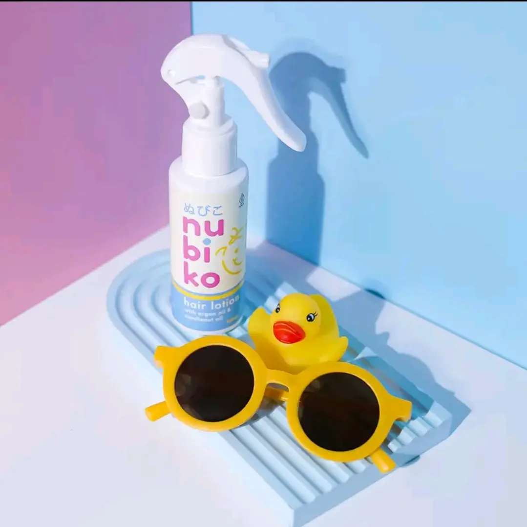 Nubiko Hair Lotion | Argan Oil & Candlenut Oil Aloe Baby | Menutrisi Rambut Bayi, Sehat, Hitam & Lebat-| Perawatan Haircare Anak