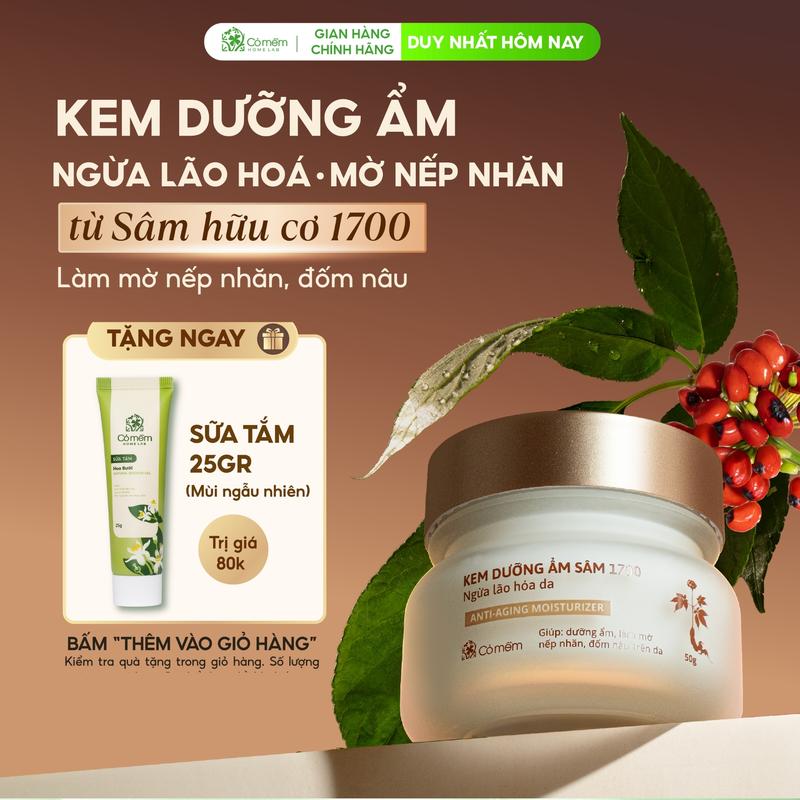 Kem dưỡng ẩm da mặt Sâm 1700 Ngừa Lão Hoá da Giúp Mờ Nếp Nhăn Và Đốm Nâu Cỏ Mềm…
