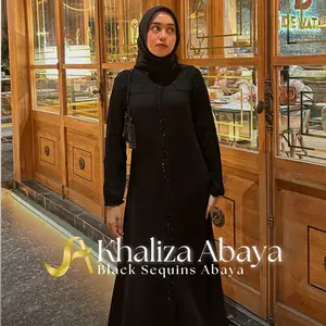 [NEW 10.10] Khaliza Black Opnaisel Abaya with crystals