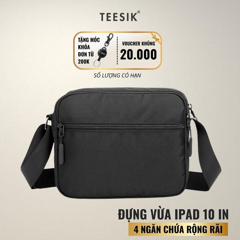 Túi đeo chéo TEE SIK túi chéo túi xách nam messenger vải polyester cho nam nữ đựng vừa iPad 9 in bag đeo vai nhiều ngăn TS60