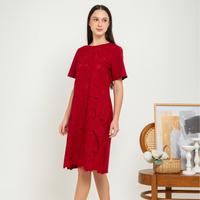 Gambar SISTER'S Dress - Pakaian Wanita Katun Brukat Kombi Kaos C1561 (CAP) - Marun, M (T2) dari Sisters Fashion Group Kota Administrasi Jakarta Utara 5 Tokopedia