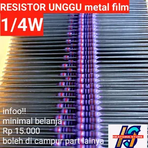 resistor unggu 1/4 Watt varian nilai @(10pcs)