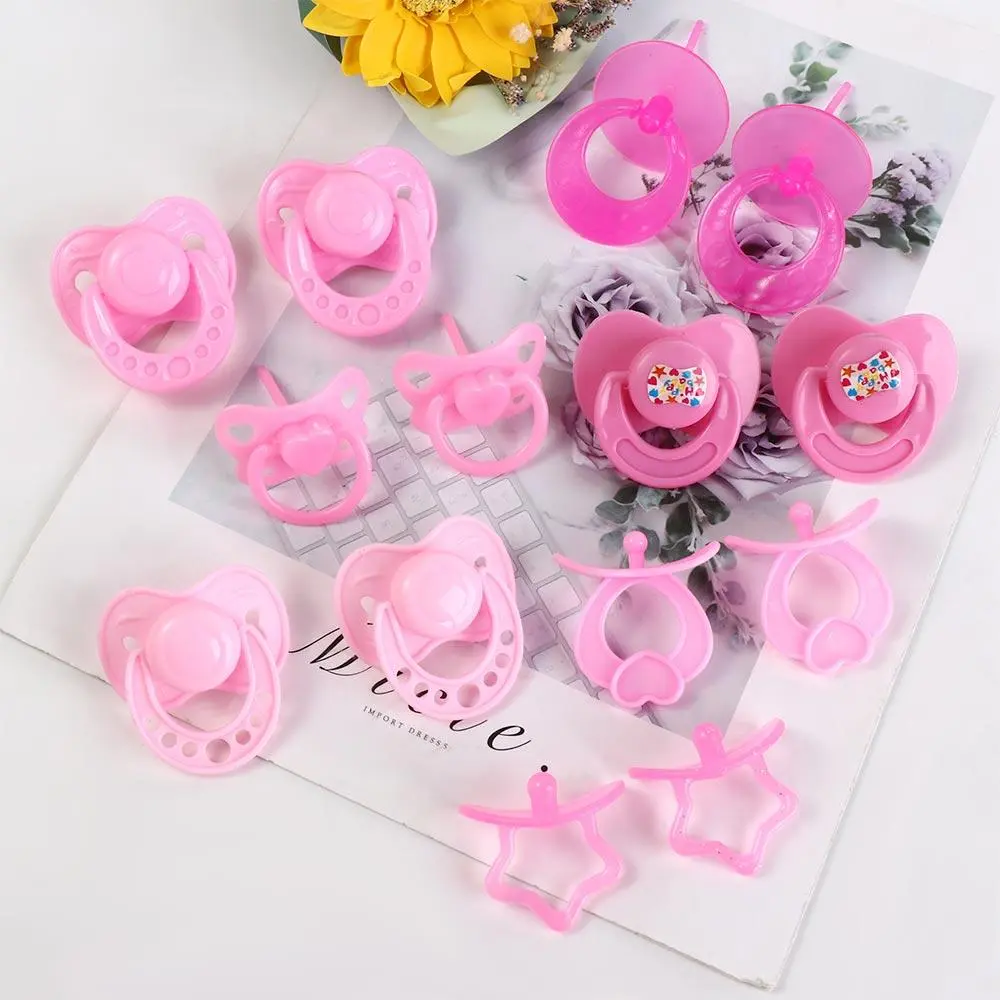 Play House Supplies Pretend Play Doll Pacifier DIY Decoration Feeding Miniature Pacifier Games Toys Pink Pacifier Toy Doll Accessories