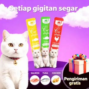 OYISI 10~150pcs Camilan Kucing Premium /Makanan Kucing Basah /  Camilan Kucing Penambah Berat Badan  / Camilan Kucing Basah dengan Tekstur Krim