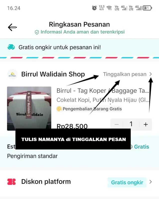 Tag Label Koper Birrul - Gantungan Nama Penanda Tas Koper Haji Umrah atau Traveling dengan Bendera Indonesia 2