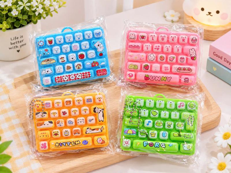 Bàn phím đồ chơi 26 phím dễ thương với thiết kế màu sắc tươi sáng và hình ảnh hoạt hình đáng yêu