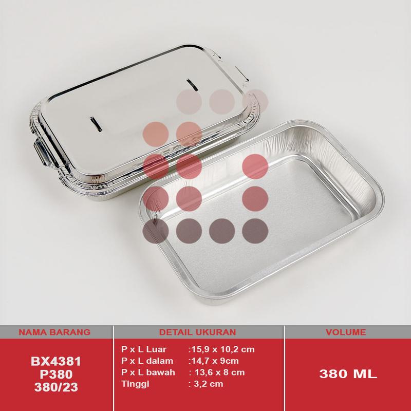 alumunium foil cup BX 4381 + tutup Foil ISI 50 PCS