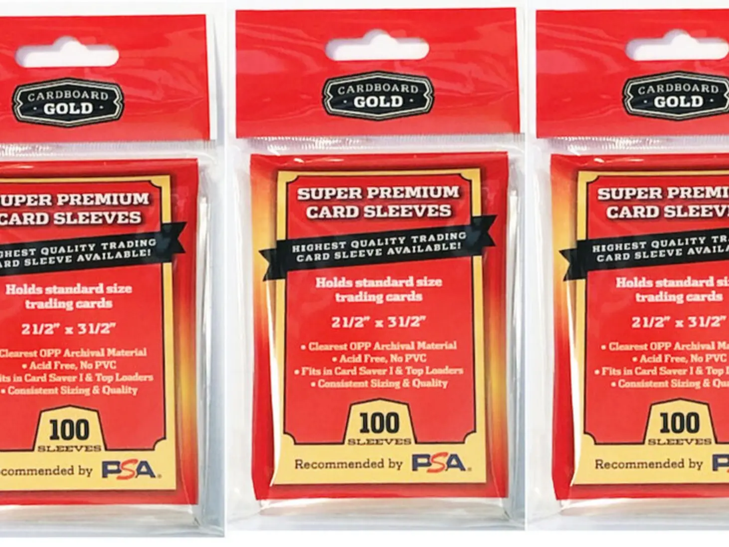 CBG Super Premium Sports Card Soft Sleeves Acid Free