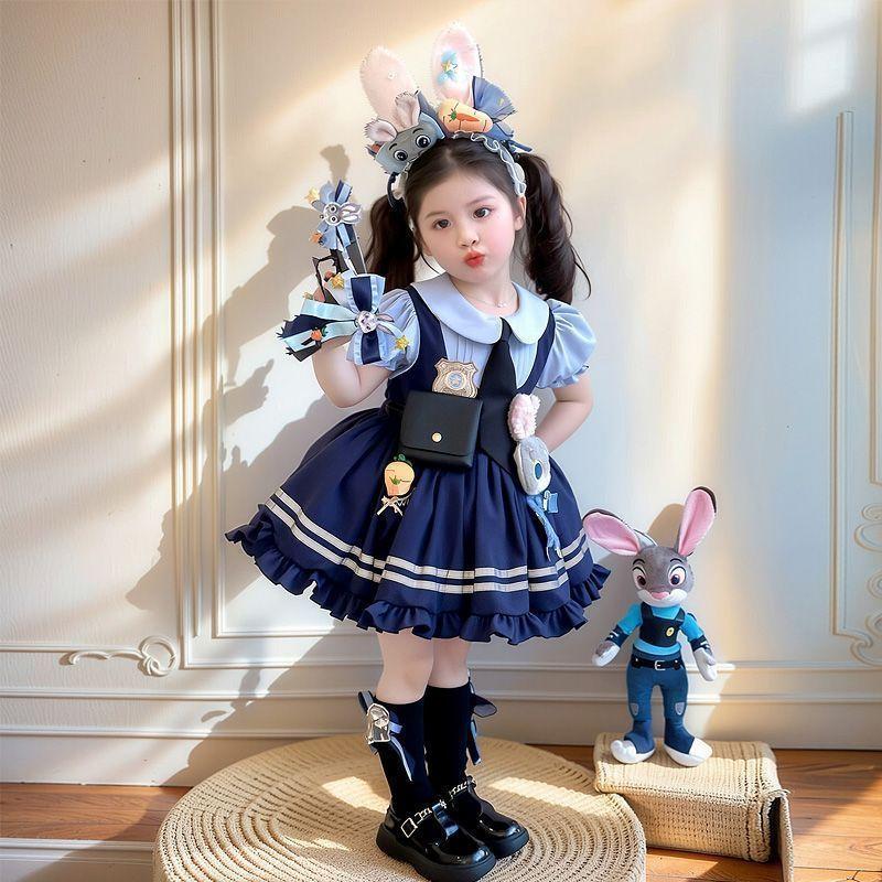 Đầm biểu diễn Ngày Trẻ em Judy Lolita, công chúa thỏ, cảnh sát, mùa hè, tay…