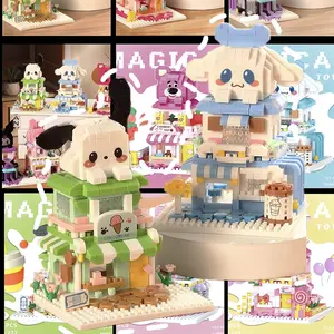 Mainan Balok Susun Partikel Kecil Mainan Anak Kartun Mainan Edukasi DIY 3D Puzzle Nano Block