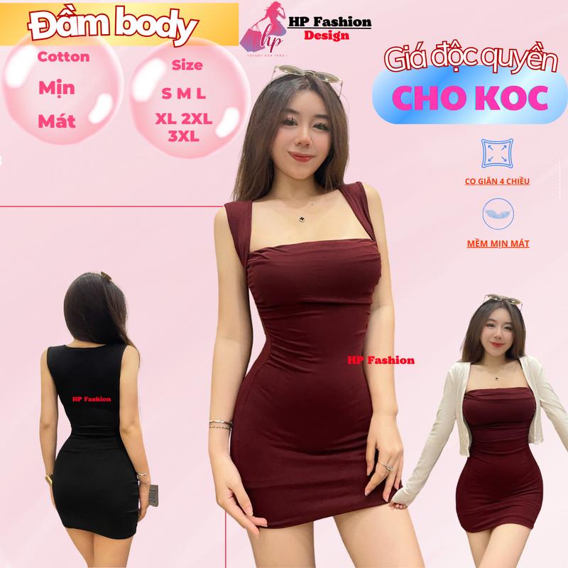 [MỞ BÁN] Đầm sát nách ôm body dáng ngắn không mút, váy kiểu trơn basic  đen đỏ xanh có bigsize vải thoáng mát mùa hè tôn dáng sang chảnh HP61