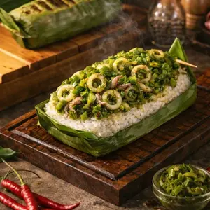 NASI BAKAR CUMI ASIN CABE IJO