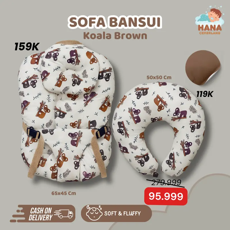 [FREE BANTAL MENYUSUI] Exclusive Sofa Baby Newborn Hanna Cemerlang Official Bayi Tidur Kasur Bayi 0