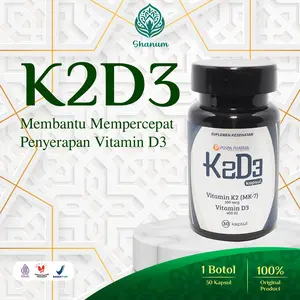 Puspa K2D3 - Vitamin K2D3 - Membantu Menjaga Kesehatan Tulang Dan Memenuhi Kebutuhan Kalsium - Isi 30 Kapsul /Botol