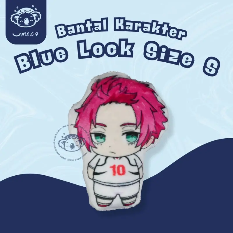 UMECO - Bantal Karakter Anime Blue Lock Size S | Plushie - U075 3