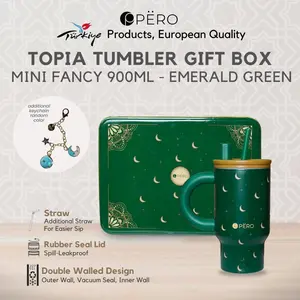 [MAKSAN PO 21 HARI] Pero Topia Tumbler Gift Box Mini Fancy 900ML / Paket Hampers Botol Minum Tumbler