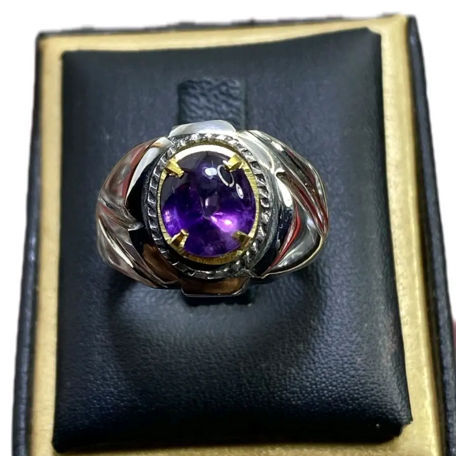 cincin akik bungur tanjung bintang ring monel
