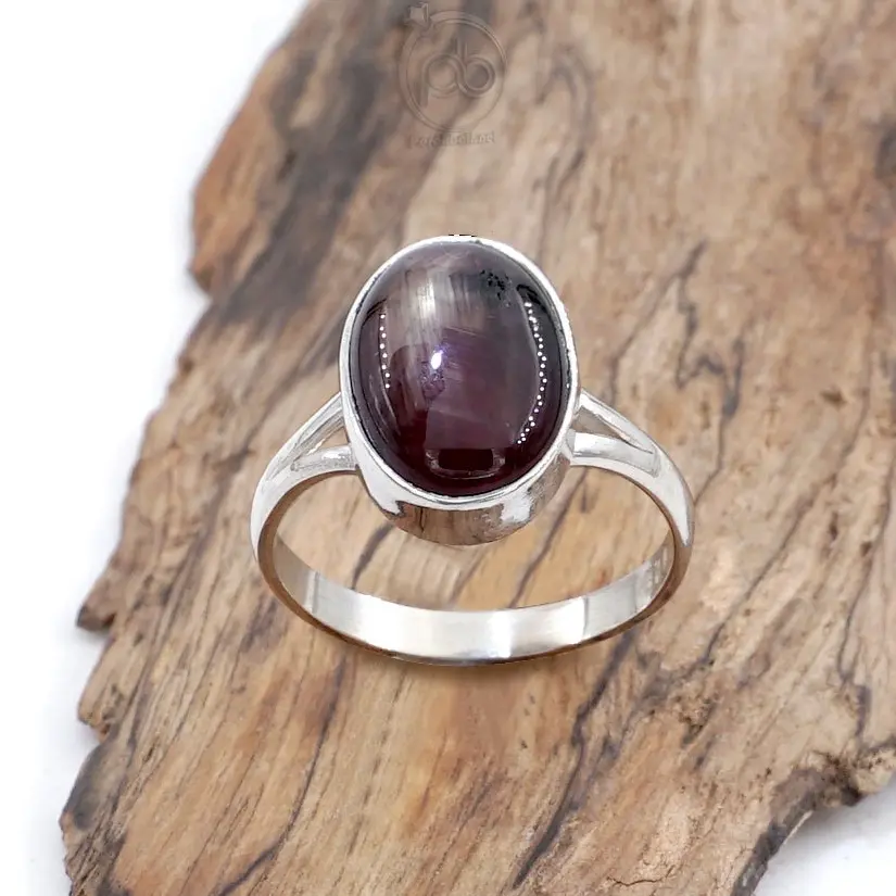 Cincin Wanita Mirah Ruby Star Madagaskar Perak 925 Asli Madaraya