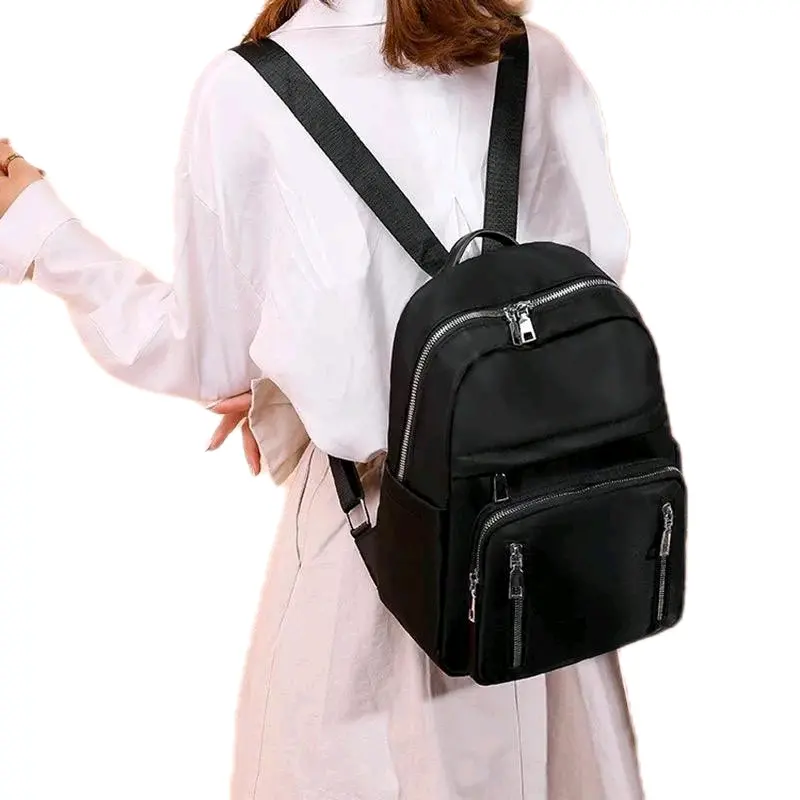 Tas Ransel Sekolah Fashion Gendong Wanita Backpack Punggung Resleting Cewek Kekinian Cantik Kanvas 0