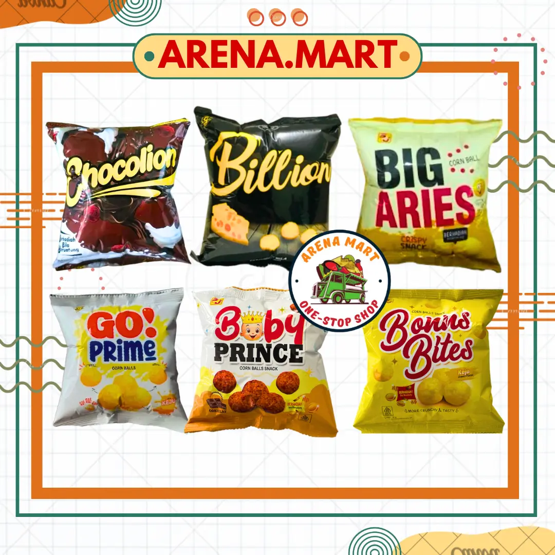 Snack viral Billion Big Aries Chocolion Big Ohayo Go Prime Baby Prince Bonns Bite Big Ohayo Chiki Ciki berhadiah uang
