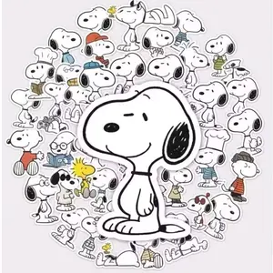 101 Pcs Stiker Karakter Snoopyl Lucu Collection Graffiti Anti Air Waterproof