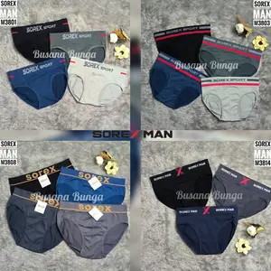 Sorexman (2pc, 4pc, 6pc) CD/Celana Dalam Pria M3801 M3803 M3814 M3808 Sorex Sport Seamless Lembut
