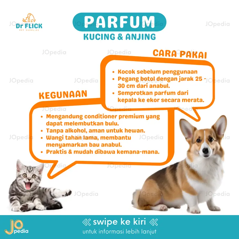 DR FLICK Pet Perfume Parfum Kucing Anjing Kelinci Pewangi Hewan Hamster Sugar Glider 2
