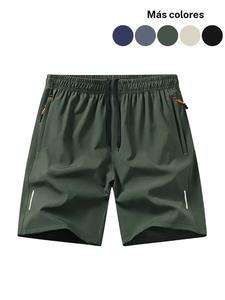 Shorts sólidos para hombre con bolsillo y cierre lateral, cómodos y transpirables para entrenamiento en gimnasio y correr, Ropa de verano para hombre