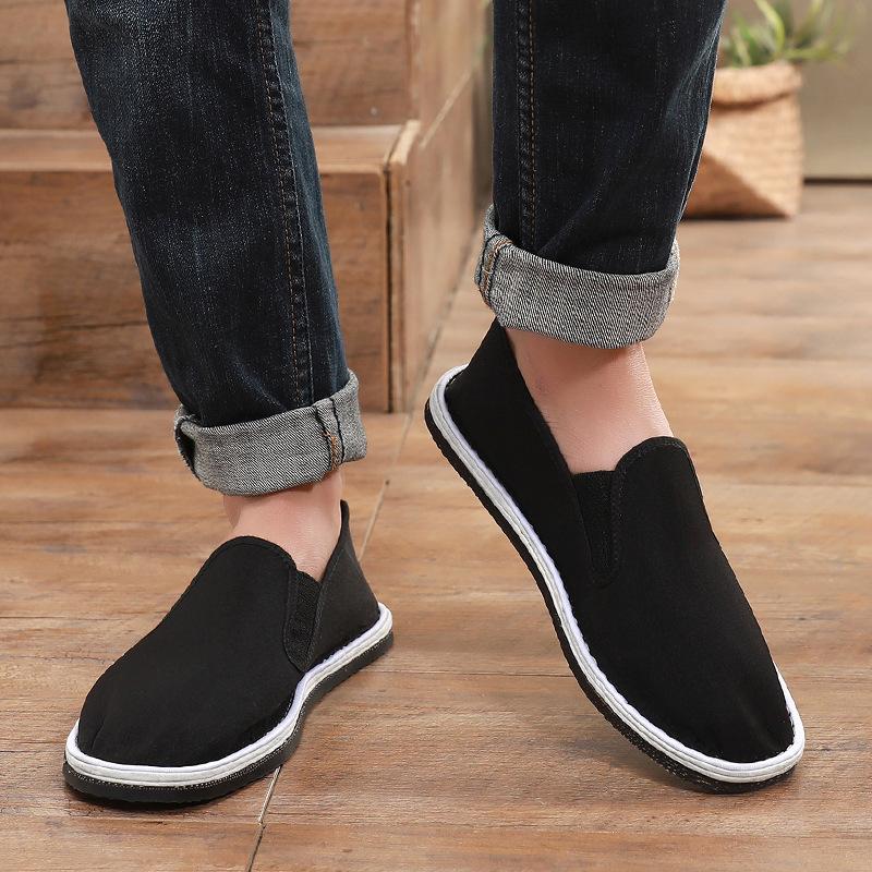 Giày vải đế mềm thoáng khí chống trượt dành cho nam giới trung niên