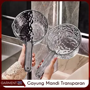Gayung Mandi Transparan Motif Kristal Siwur Air Estetik Gayung Siram Air Bening Serbaguna