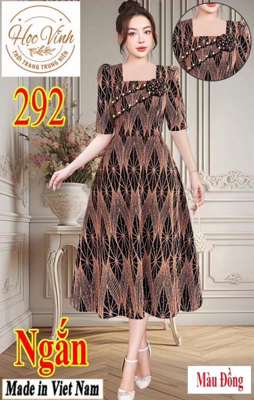 Product Introduction of Đầm Thiết Kế Trung Niên Cao Cấp- Nhũ Kim sa co giãn(Mã292) Đầm Đi Chơi, Đi Tiệc 3