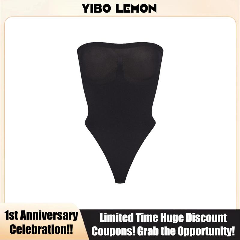 【YIBOLEMON Đồ Định Hình Dây Đeo Có Thể Tháo Rời Áo Liền Quần Nữ Bó Eo Đồ Quần Định Hình Cơ Thể Không Đường May Áo Ống Một Mảnh