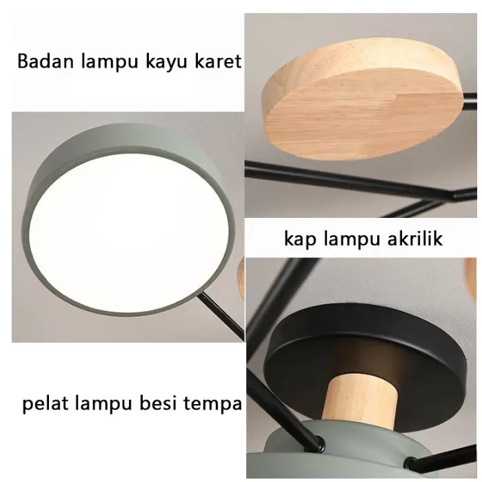 【Ready Stock】Lampu Gantung 3 Warna Lampu plafon LED Lampu Plafon Lampu Gantung Modern LED Baru Minimalis Ceiling Light Ruang Tamu Dapur Hias Lampu Lampu Plafon Lampu Ruang Tamu Sederhana 7