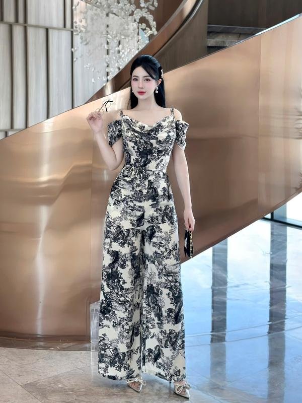Zámi FS-D9-Jumpsuit Lụa Tuyết,Bộ Liền Thân Sang Trọng, Thời Trang Dành Cho Nữ 4