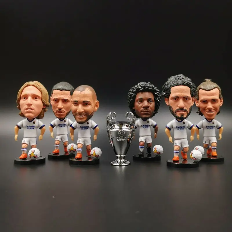Búp bê cầu thủ Real Madrid, Cristiano Ronaldo, Raul Figo, Casillas, Beckham, Ronaldo và Carlos, Mô hình Bóng Đá