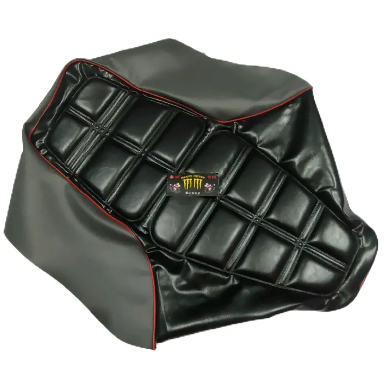 Kulit Sarung Cover Jok RXking Cobra RXKing Master Kotak kotak Tahu Lis Merah Samping Abu Abu Kualitas Oem 3