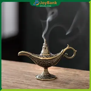 Tempat Dupa Bakar Alat Bakar Dupa Logam Dewa Kekayaan untuk Membakar Dupa Bubuk Anti Lengket Cakram Patung Cai Shen Ye Tempat Arang Dupa